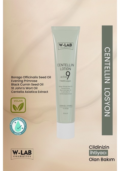 W-Lab Cosmetics Centellin 9 Aktifli Losyon 50 ML