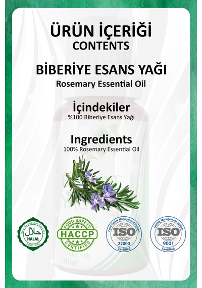 Biberiye Yağı Rosemary Essential Oil 10 Ml.