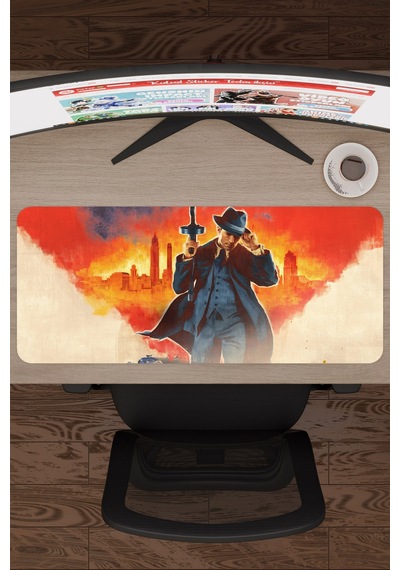 Mafia Kaymaz Dikişli Kauçuk Oyuncu Mousepad V2 - 70x30 Xl Gaming Mouse Pad Fare Altlığı