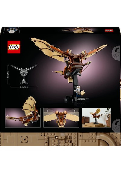 LEGO® Icons Leonardo da Vinci’nin Uçan Makinesi 10363 - Tarih Seven Yetişkinler için Dekoratif Model Yapım Seti (493 Parça)