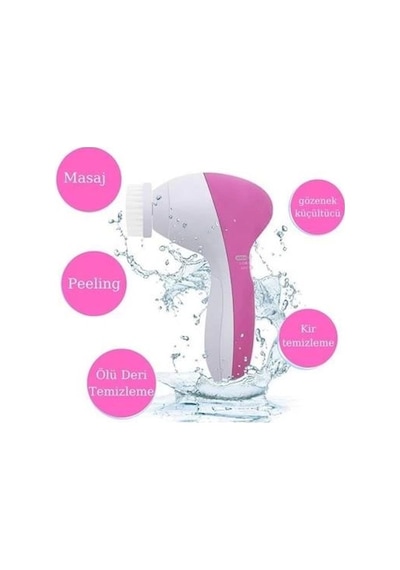 Pilli Yüz Cilt Temizleme Cihazı Siyah Nokta Peeling Fırça Seti Vücut Yüz Bakımı Masaj Aleti Lisinya