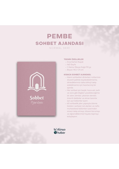 Sohbet Ajandası Normal Seri Pembe Çok Renkli