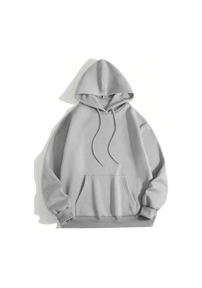 Veraura Lifestyle Erkek Düz Kapüşonlu Sweat - Boyalı Gri