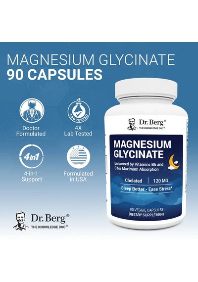 Magnesium Glycinate With Vitamin D3/b6 Magnesium & Zinc 4 İn 1 150 Veg. Capsules