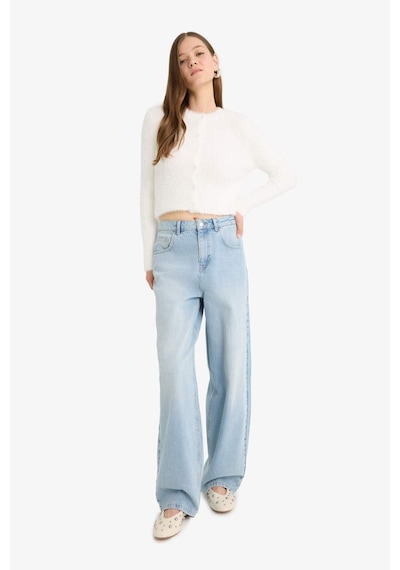 Defacto Coool Slim Fit Dar Kesim Bisiklet Yaka Triko Hırka Z9318az25wner98 Ekru