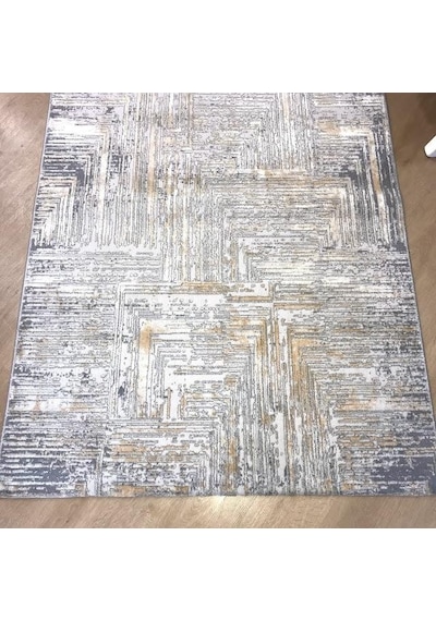 Hoom Rugs Ares 1005 Gold Modern Geometrik Polyester Halı Gold