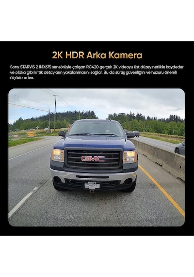Viofo Rc420 A329 / A329s / A329t Uyumlu 6 Metre Kablo Ve 2k Quad Hd Arka Kamera
