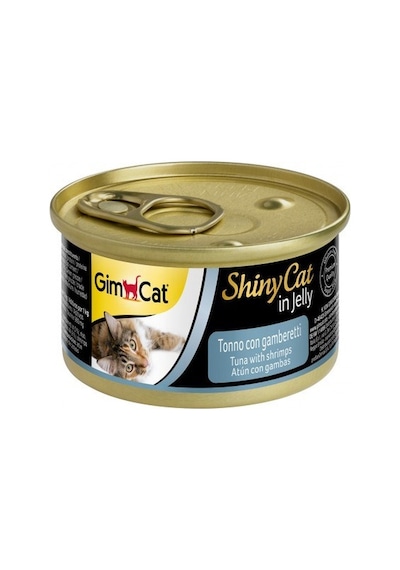Gimcat Shinycat Ton Balıklı ve Karidesli Jelly Konserve Yetişkin Kedi Maması 70 G