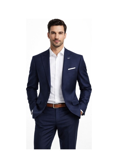 Suitmen Erkek Silim Çift Yırtmaçlı Takım Elbise Bgl-st05568 Lacivert
