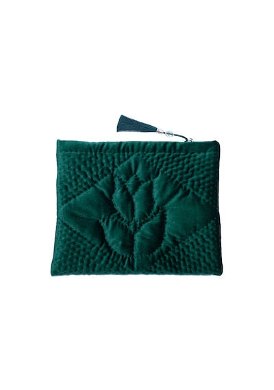 Ky Atelier Haki Kadife Portföy Çanta- El Yapımı Clutch- Abiye & Günlük Kullanım- Şık Kadın Çanta Haki