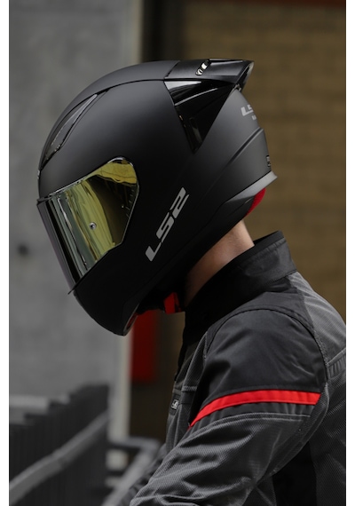 Ls2 Rapid Race Sarı Camlı Kask Mat Siyah