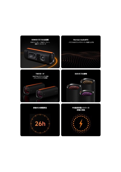 Sound Party Bluetooth Hoparlör, 50w 35w Woofer + 15w Tweeter , Siyah, Mdz-39-db, Ip67 Su Geçirmez, 60hz-20khz, Stereo