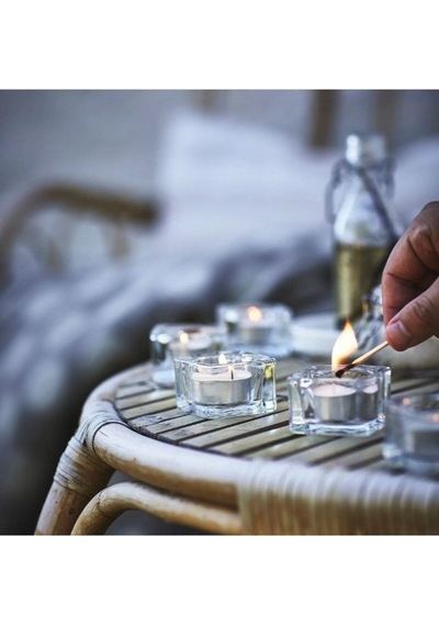 Ikea Jämlık 30'li Tealight Mum 3,8 X 3 Cm Hindistan Cevizi - Vanilya - Süt Beyaz