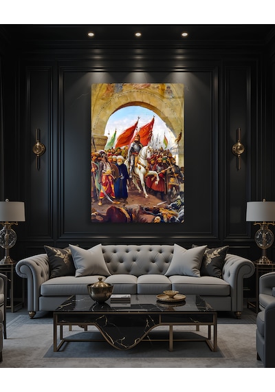 Fatih Sultan Mehmet İstanbul Un Fethi Cam Tablo