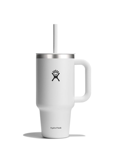 Beyaz Her Yerde Seyahat Tumbler 32oz