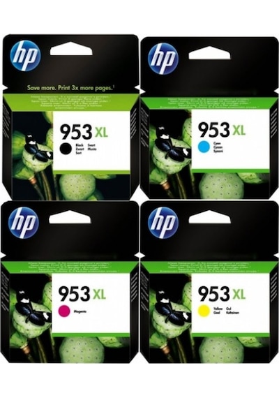 Hp 953Xl 4 Renk Kartuş L0S70A F6U16A F6U17A F6U18A