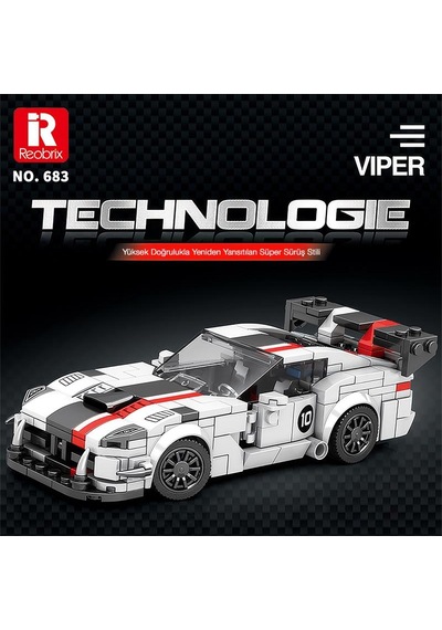 Reobrix Creator 683 Dodge Viper Spor Araba Yaratıcı Yapı Blok Seti Building Blocks - 419 Parça
