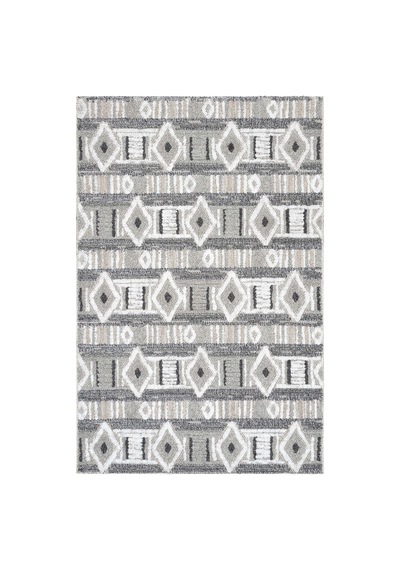 Cool Halı Adora Gri Pamuklu Halı Kilim Bohem Kabartmalı Yumuşak İnce Oda Oturma Odası Salon Halısı