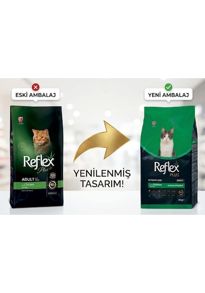 Reflex Plus Tavuklu Yetişkin Kedi Maması 8 KG