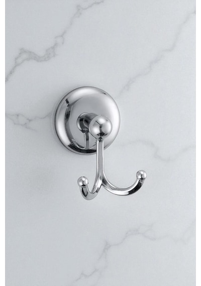 2li Banyo Havlu Bornoz Askılığı Gri