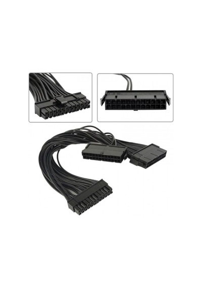 24 Pin Atx Dual Psu Power Supply Çoklayıcı Kablo Anakart Mining Kablosu