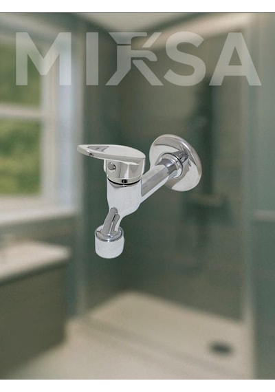 Krom Mix Aç-kapa Lavabo Tuvalet Bahçe Musluğu