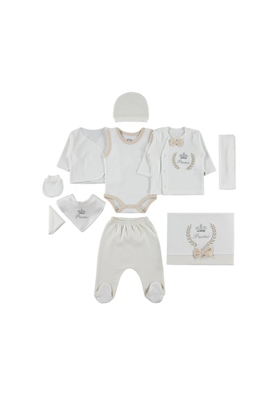 Civil Baby Prens 10'lu Zıbın Setleri - Kahverengi Sütlü Kahve