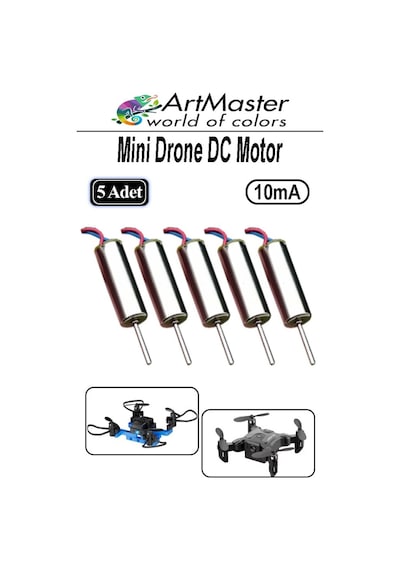 Mini Drone Motoru 5 Adet Çekirdeksiz Yüksek Hızlı Güçlü Deney Dc Dron Motoru Uçak Mini Drone Motoru Okul Helikopter