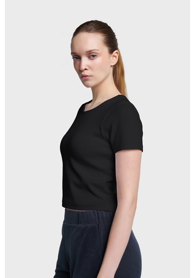 Lescon Kadın Kısa Kollu T-shirt 26y-2102 Siyah
