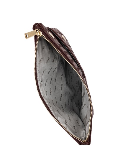 Tamer Tanca Kadın Suni Deri Bordo Clutch Çanta 921 7482-b Bn Cnt Sk26-27 Bordo Orgu