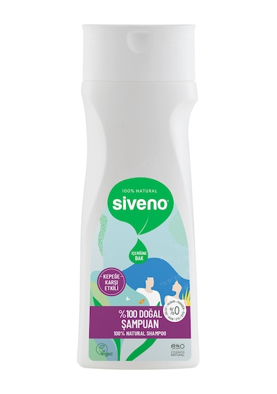 Siveno %100 Doğal Kepeğe Karşı Etkili Şampuan Günlük Bakım Yağlı Saçlar Çay Ağacı Keklik Üzümü Vegan 300 ML