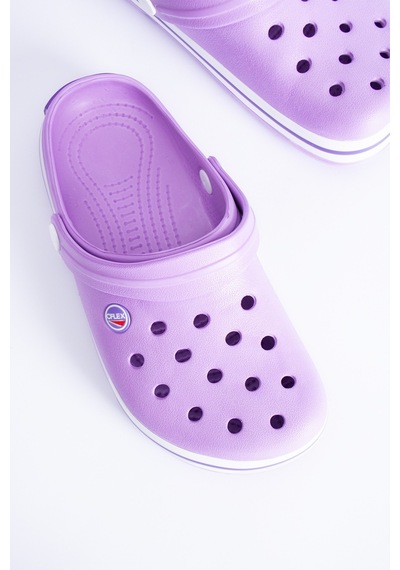 Polomia Comfort Dflex Unisex Hemşire Aşçı Plaj Deniz Sabo Flat Terlik Lila
