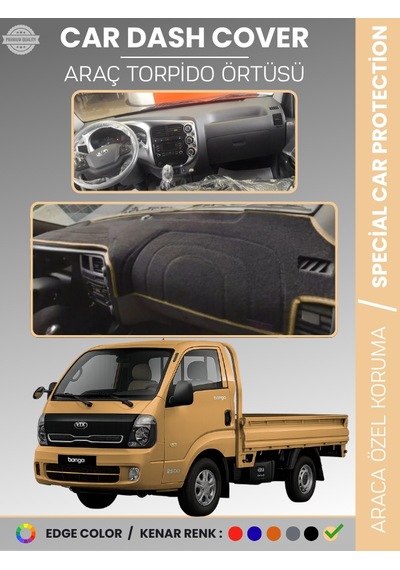 Kia Bongo 2020+ Torpido Örtüsü Ön Panel Torpido Koruma Tam Uyum Tam Uyum Kaymaz Kolay Montaj - 726 Stiloto