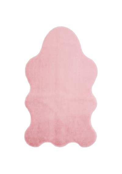Pembe Rengi Yumuşak Dokulu Uzun Tüylü Yıkanabilir Halı