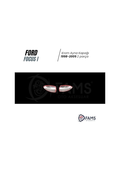 Ford Focus 1 Krom Ayna Kapağı 2 Prç. 1998-2005 P. Çelik