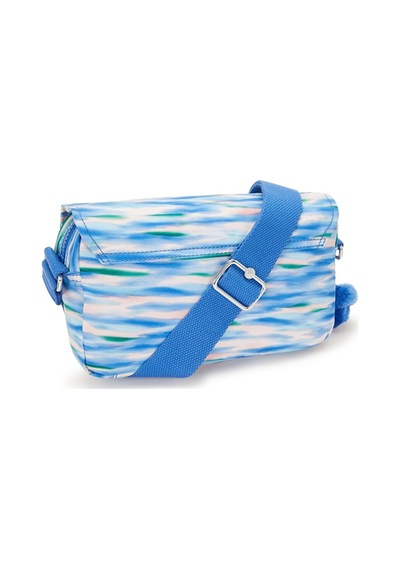 Kipling Kıplıng Chilly Up Küçük Boy Omuz Çantası Desenli Dıluted Blue Beyaz - Mavi