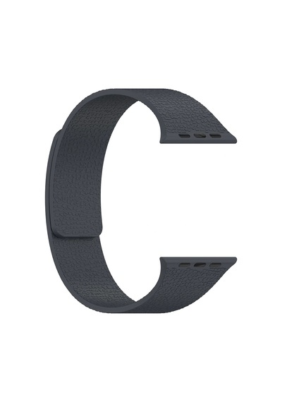 Apple Uyumlu  Watch  10 46mm Redclick Krd-136 Kabartma Desenli Mıknatıslı Silikon Kordon