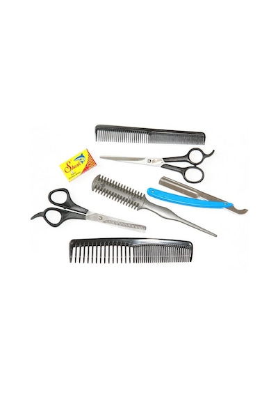 Alfa Set18 6lı Berber Seti + Ense Fırçası + Penuar