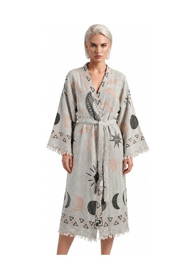 Brandsmiths Grey- Brown Sun Kimono Sarı