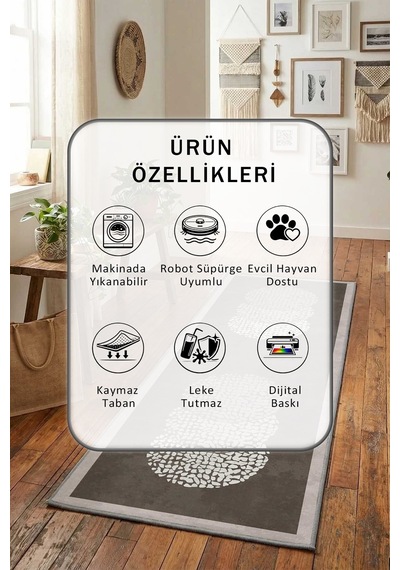 Yıkanabilir Yolluk 70 Mürdüm