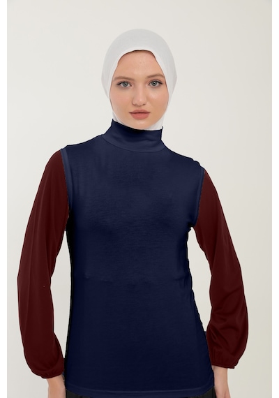 Sonbaharmoda Kadın Sıfır Kollu Yarım Balıkçı Yakalı Penye Likralı Body - Lacivert Lacivert Sonbaharmoda Kadın Sıfır Kollu Yarım Balıkçı Yakalı Penye Likralı Body - Lacivert Lacivert