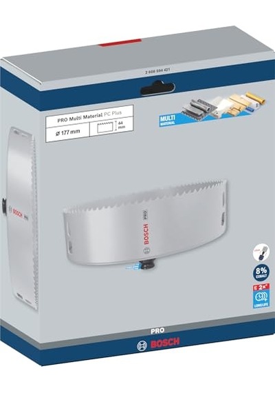 Pro Multi Material Power Delik Açma Testeresi Yumuşak Ahşap Alçıpan Ø 177 Mm Professional Aksesuar Döner Matkap V