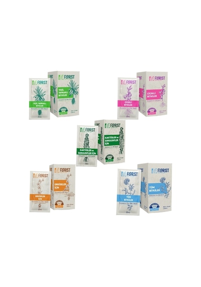 Florist Yeşil Yapraklı, Çiçekli, Orkide, Kaktüs-sukulent Ve Tüm Bitki Besleme 5'li Set 3