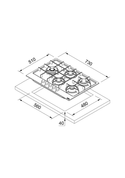 Franke FHMA 755 4G DCL OY C Maris Oyster Ocak