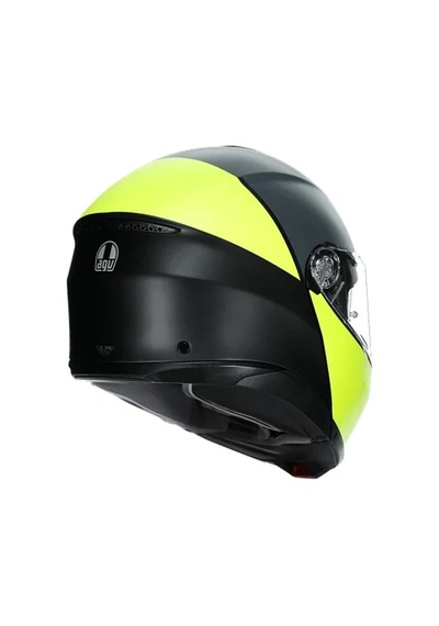 Agv Kask Tourmodular Mlt Balance Matt Blk Ylw Fl Grey Siyah