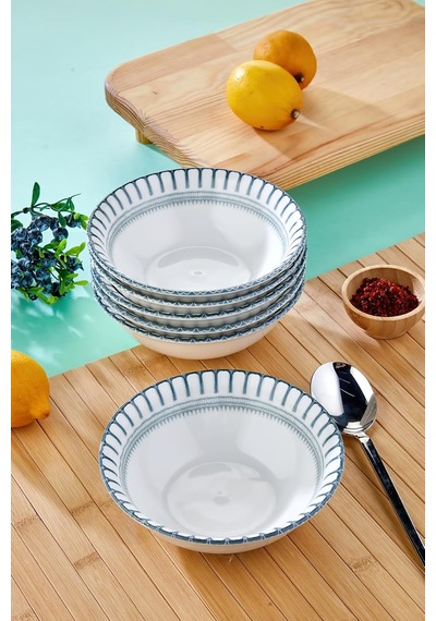 Tr 6'li 14 Cm Porselen Kase Seti, Yeşil, Ckr4254 Diğer