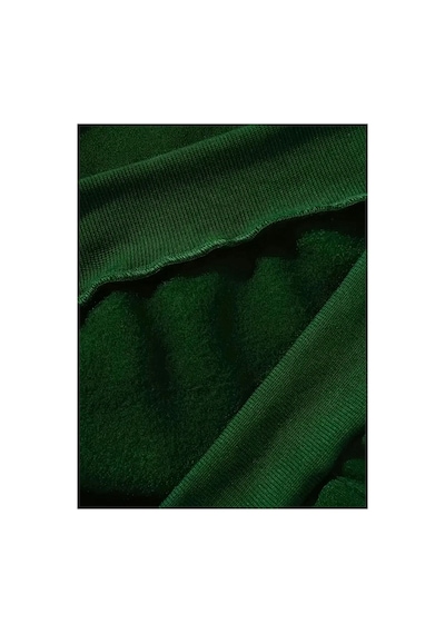 Medinenur Newyork Baskılı Cepli Kapüşonlu Sweatshirt Yeşil
