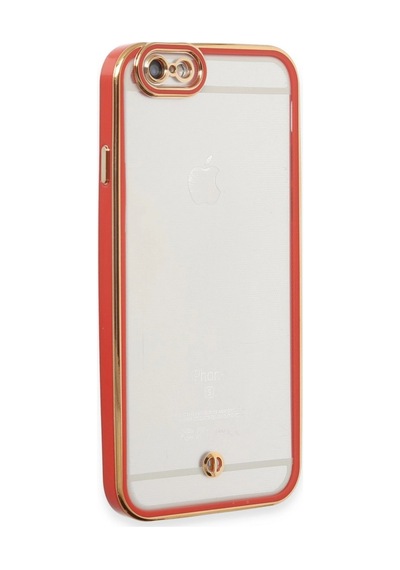Apple Uyumlu  iPhone 6 Kılıf Liva Lens Silikon Kırmızı