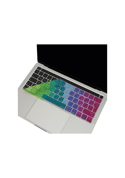 Arapça Klavye Apple Uyumlu MacBook Pro Koruyucu Touchbar'lı A1706 A1989 A2159 A1707 A1990 Uk Enter Dazzle Pembe Yeşil