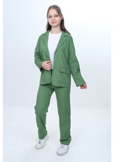 Toontoy Kids Toontoy Kız Çocuk 2li Çeketli Takım Yeşil
